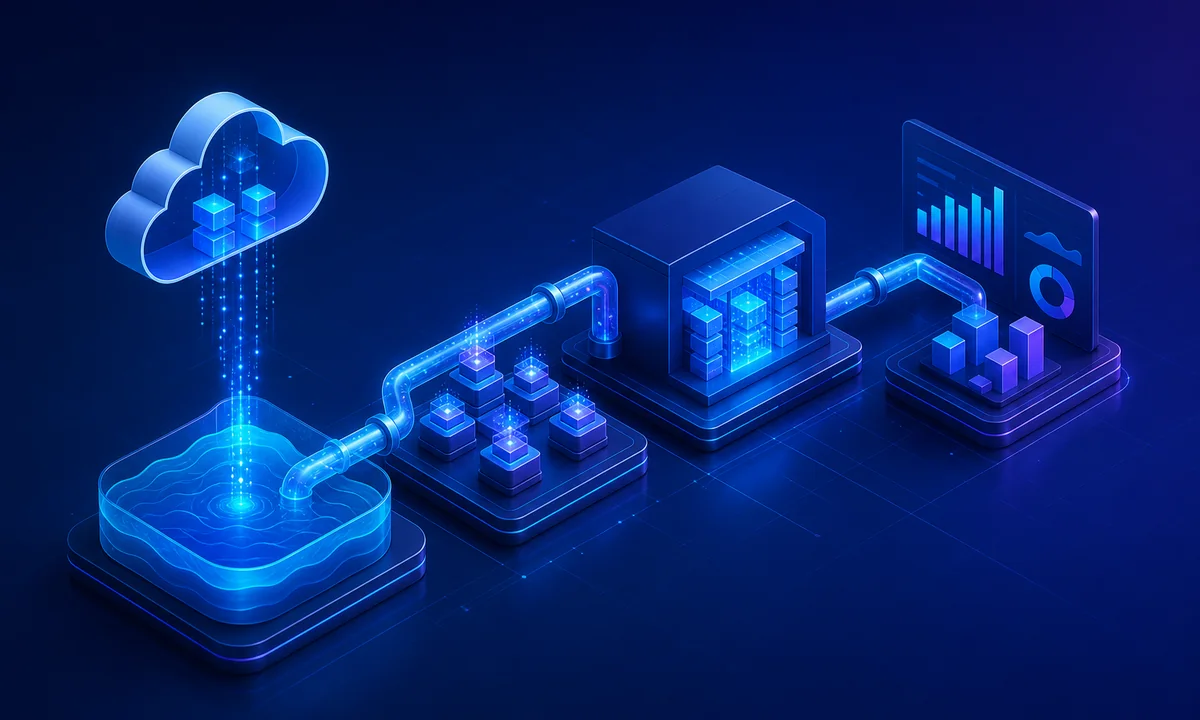 Modern Azure data engineering pipeline course illustration